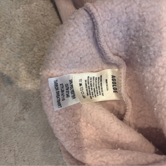 Agolde Light Pink Mock Neck Sweatshirt - Picture 6 of 8